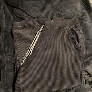 AERIE Ribbed Sweatpants Size Large Navy Blue